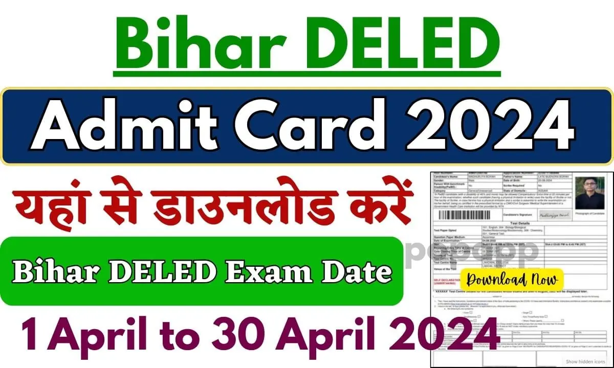 Bihar DELED Admit Card 2024