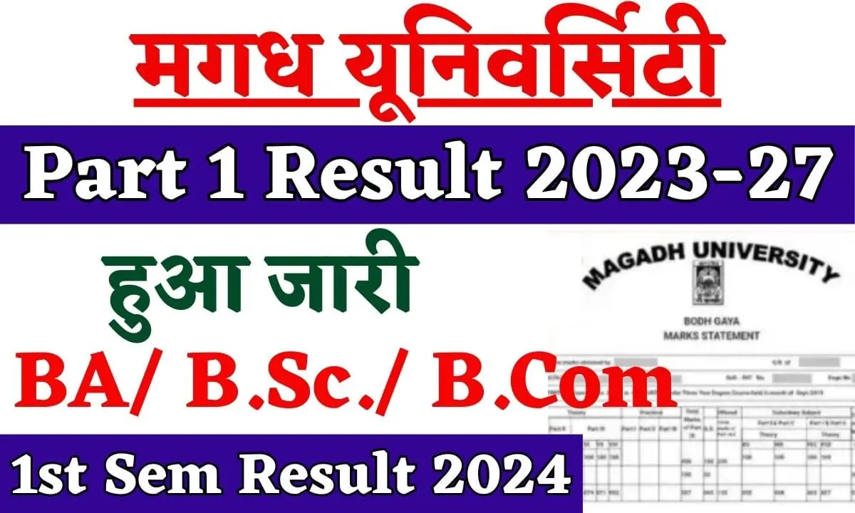 Magadh University Part 1 Result